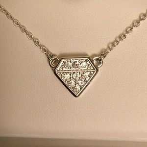 Kensie Crystal Diamond-Shaped Necklace